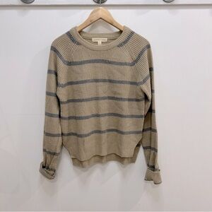 Lovestitch grey and tan striped sweater